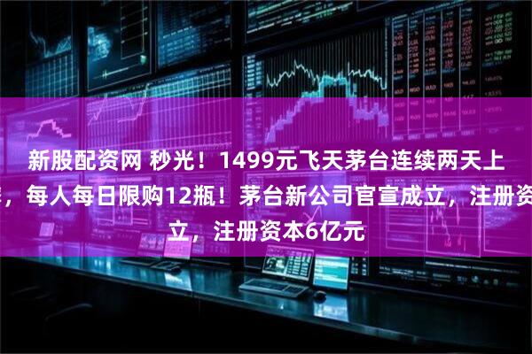 新股配资网 秒光！1499元飞天茅台连续两天上线即售罄，每人每日限购12瓶！茅台新公司官宣成立，注册资本6亿元